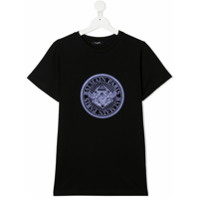 Balmain Kids Camiseta com logo bordado - Preto