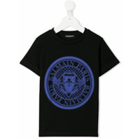 Balmain Kids Camiseta com logo contrastante - Preto