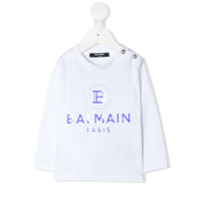 Balmain Kids Camiseta com logo reflexivo - Branco