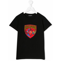 Balmain Kids Camiseta com patch de logo - Preto