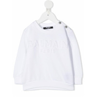 Balmain Kids embossed logo sweatshirt - Branco