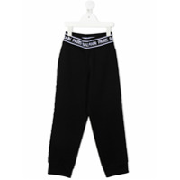 Balmain Kids logo stripe elasticated waist track pants - Preto