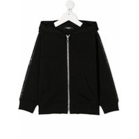 Balmain Kids Moletom com capuz e logo - Preto