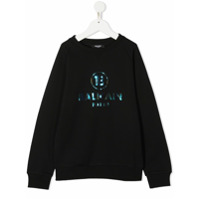 Balmain Kids Moletom com logo reflexivo - Preto