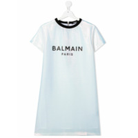 Balmain Kids TEEN iridescent T-shirt logo - Branco