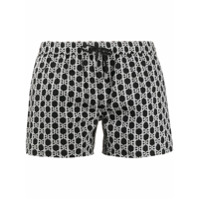 Balmain Short de natação BB com estampa - Preto