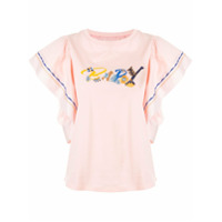 BAPY BY *A BATHING APE® Camiseta floral com logo bordado - Rosa