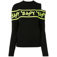BAPY BY *A BATHING APE® Suéter com logo vazado - Preto