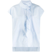 Barena Camisa com botões e acabamento de babados - Azul