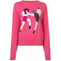 Barrie Suéter de cashmere com bordado - Rosa