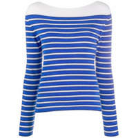Barrie Suéter de cashmere com listras - Azul