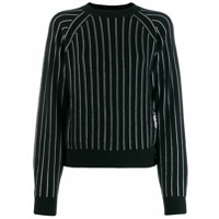 Barrie Suéter de cashmere com listras - Preto
