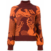 Barrie Suéter de cashmere com padronagem - Vermelho