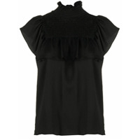 Baum Und Pferdgarten Blusa mangas curtas com acabamento de babados - Preto