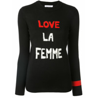 Bella Freud Suéter com slogan 'Love La Femme' - Preto
