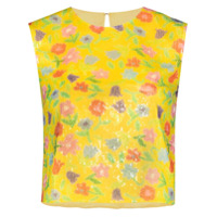 Bernadette Blusa com paetÃªs e estampa floral - Amarelo