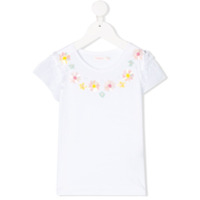 Billieblush Camiseta com detalhe de flores em paetês - Branco