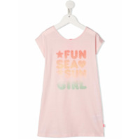 Billieblush Vestido com slogan de brilho - Rosa