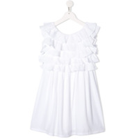 Billieblush Vestido sem mangas com babados - Branco