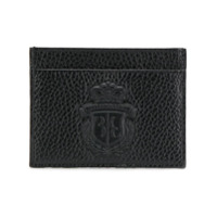 Billionaire Porta cartões de couro com logo - Preto
