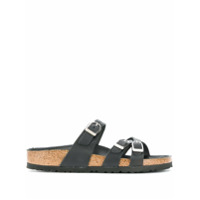 Birkenstock strappy buckle sandals - Preto
