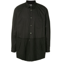 Black Comme Des Garçons Camisa com recorte contrastante - Preto