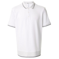 Blackbarrett Camisa polo com acabamento de listras - Branco
