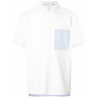 Blackbarrett Camisa Polo com contraste na parte posterior - Branco