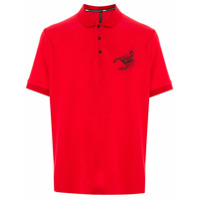 Blackbarrett Camisa polo com estampa de escorpião - Vermelho
