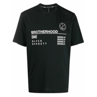 Blackbarrett Camiseta Brotherhood com estampa de logo - Preto