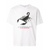 Blackbarrett Camiseta com logo e estampa de escorpião - Branco