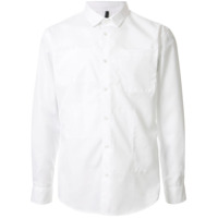 Blackbarrett Camiseta mangas longas com patches - Branco