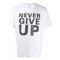 Blackbarrett Camiseta Never Give Up com estampa - Branco