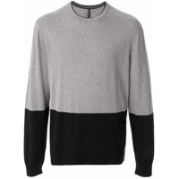 Blackbarrett Suéter color block de algodão - Cinza