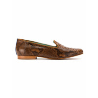 Blue Bird Shoes Loafer 'Exótico' de couro python - Marrom