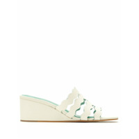 Blue Bird Shoes Mule Wave com salto - Branco