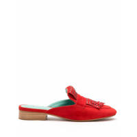 Blue Bird Shoes Slip on franjas em camurça - Vermelho