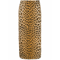 Blumarine Saia com estampa de leopardo - Neutro