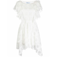 Blumarine Vestido com padronagem translúcida - Branco
