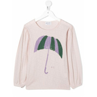 Bobo Choses Blusa de algodão orgânico com estampa de guarda-chuva - Rosa