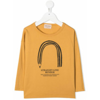 Bobo Choses Blusa Straight Line Bender com mangas longas - Amarelo