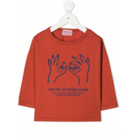 Bobo Choses Camiseta mangas longas Moon Supervisor - Vermelho