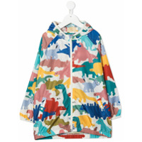 Bobo Choses Casaco impermeável com estampa de dinossauro - Branco