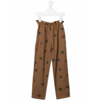 Bobo Choses high-waisted pull-on trousers - Marrom