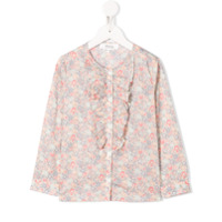 Bonpoint Camisa com estampa floral e acabamento de babados - Rosa
