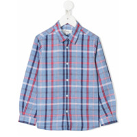 Bonpoint Camisa mangas longas com padronagem xadrez - Azul