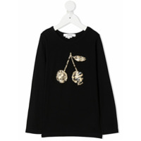 Bonpoint Camiseta com estampa de cereja - Preto