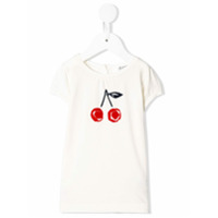 Bonpoint Camiseta decote careca com estampa de cerejas - Branco