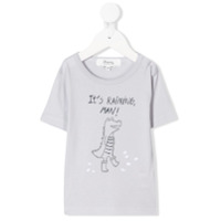 Bonpoint Camiseta It's Raining Men de algodão cinza