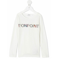 Bonpoint Camiseta mangas longas com logo - Branco